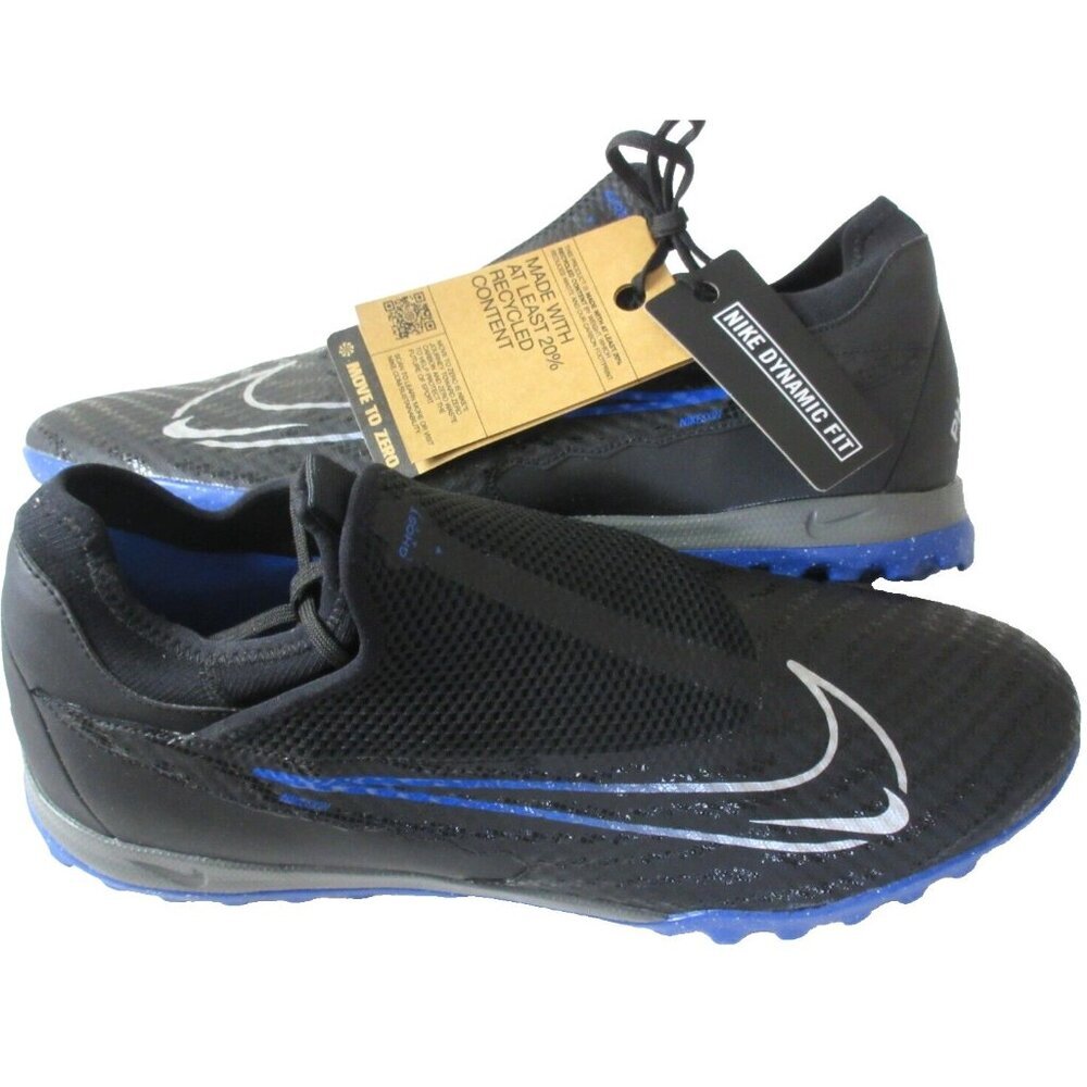 Nike Men's Phantom GX Academy DF TF Soccer shoes Black Royal Blue Size 13 - Picture 2 of 5